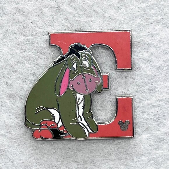 🔮 5/$25 Disney Alphabet E For Eeyore Winnie the Pooh Pin - Picture 1 of 3